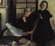Edgar Degas Henri de Gas and his Niece Lucy Spain oil painting artist